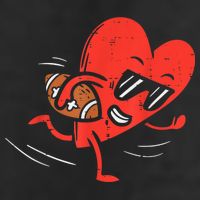 Heart American Football Valentines Day Sports Hat
