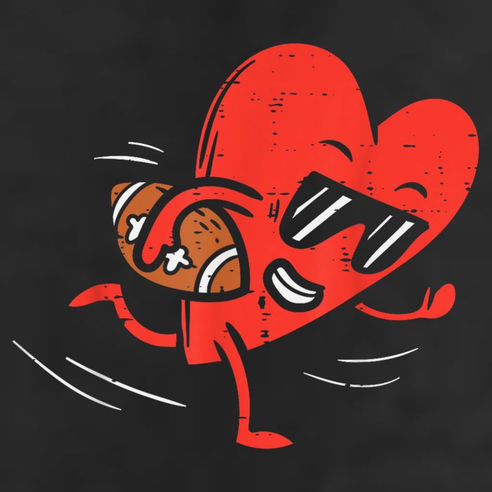 Heart American Football Valentines Day Sports Hat