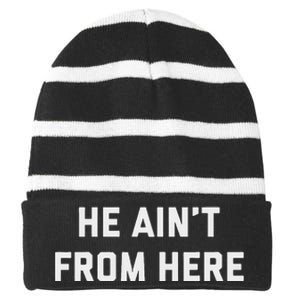 He AinT From Here Proud Represent Kentucky Striped Beanie with Solid Band