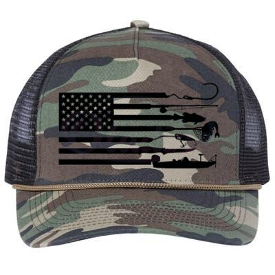 Hunting And Fishing Retro Rope Trucker Hat Cap