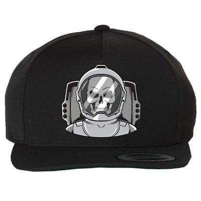 Halloween Astronaut Funny Gift Funny Gift Space Astronaut Skull Graphic Gift Wool Snapback Cap