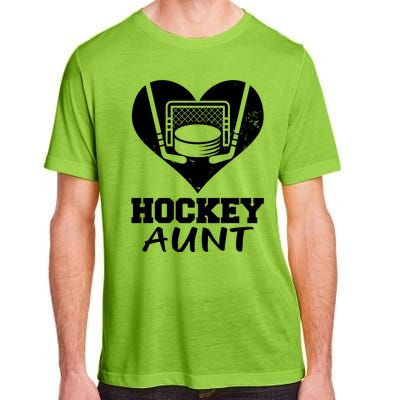 Hockey Aunt Funny Hockey Heart Gift Adult ChromaSoft Performance T-Shirt