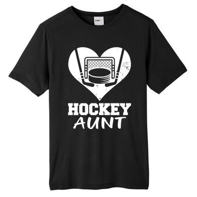 Hockey Aunt Funny Hockey Heart Gift Tall Fusion ChromaSoft Performance T-Shirt