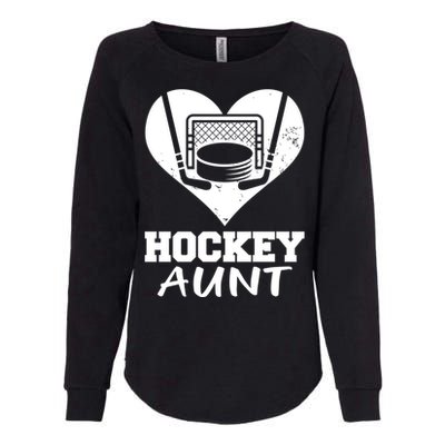 Hockey Aunt Funny Hockey Heart Gift Womens California Wash Sweatshirt