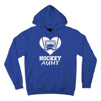 Hockey Aunt Funny Hockey Heart Gift Hoodie