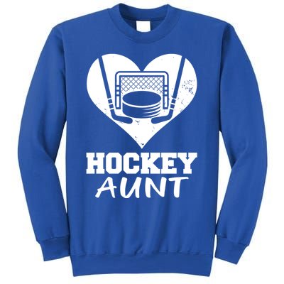 Hockey Aunt Funny Hockey Heart Gift Sweatshirt