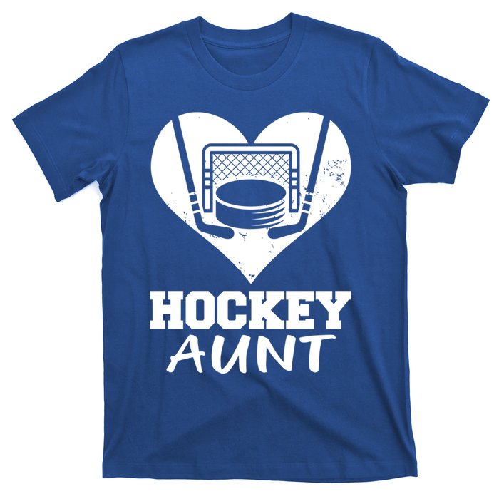 Hockey Aunt Funny Hockey Heart Gift T-Shirt