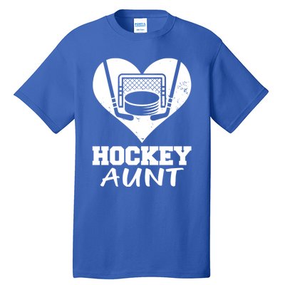 Hockey Aunt Funny Hockey Heart Gift Tall T-Shirt