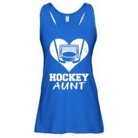 Hockey Aunt Funny Hockey Heart Gift Ladies Essential Flowy Tank