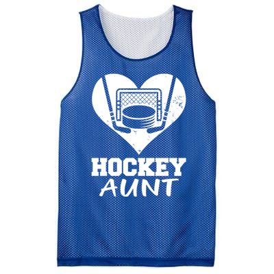 Hockey Aunt Funny Hockey Heart Gift Mesh Reversible Basketball Jersey Tank