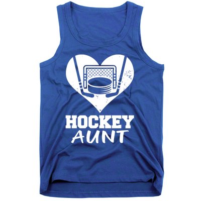 Hockey Aunt Funny Hockey Heart Gift Tank Top