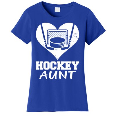 Hockey Aunt Funny Hockey Heart Gift Women's T-Shirt