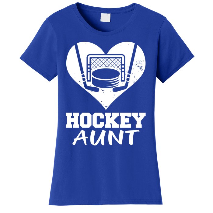 Hockey Aunt Funny Hockey Heart Gift Women's T-Shirt