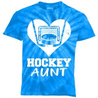 Hockey Aunt Funny Hockey Heart Gift Kids Tie-Dye T-Shirt