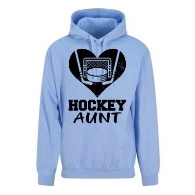 Hockey Aunt Funny Hockey Heart Gift Unisex Surf Hoodie