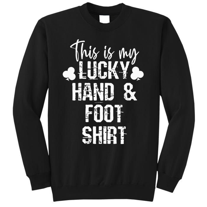 Hand And Foot Card Game Player Gift Funny Sharks Cards Sweatshirt