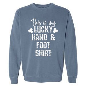 Hand And Foot Card Game Player Gift Funny Sharks Cards Garment-Dyed Sweatshirt