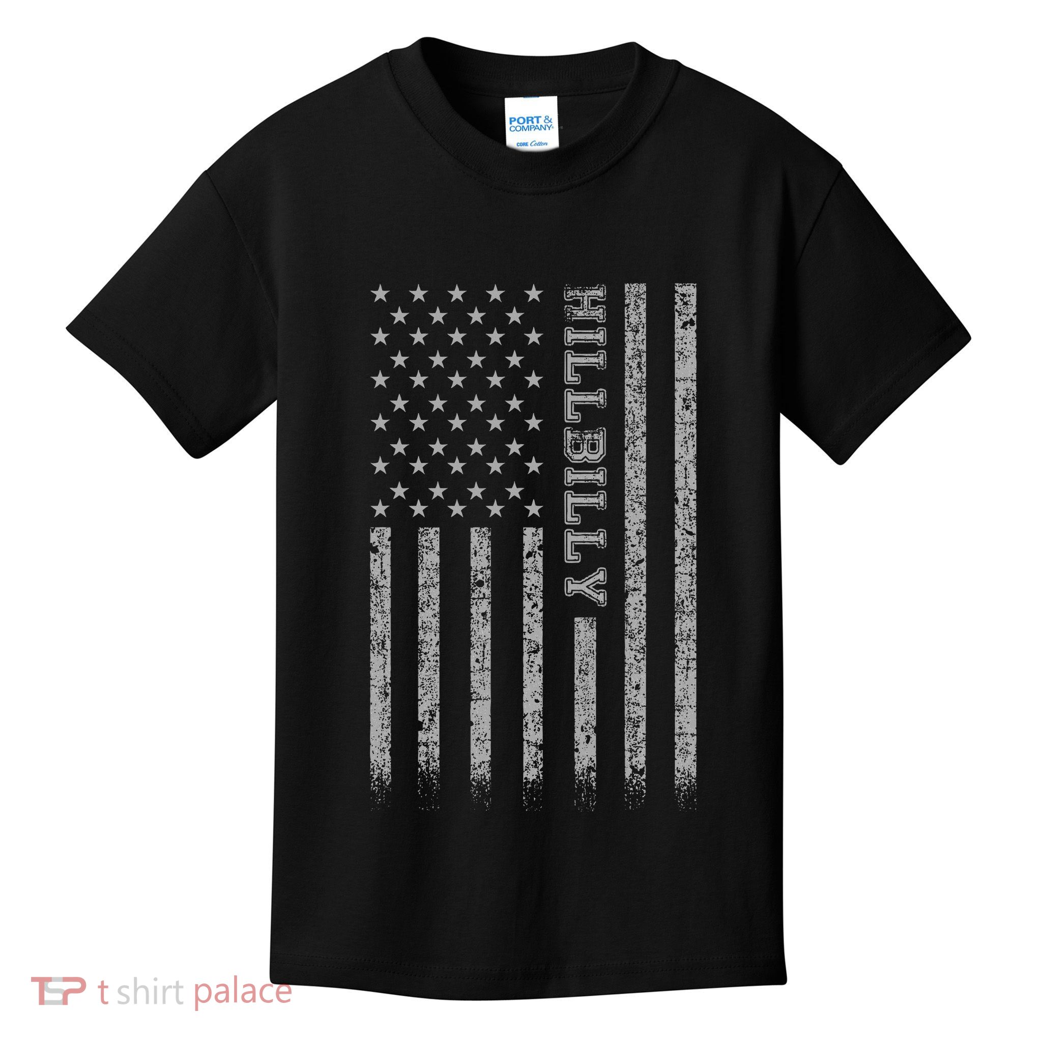Hillbilly American Flag Kids T-Shirt