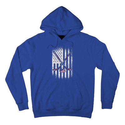 Hockey American Flag Usa Ice Hockey Cool Gift Hoodie