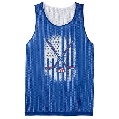 Hockey American Flag Usa Ice Hockey Cool Gift Mesh Reversible Basketball Jersey Tank