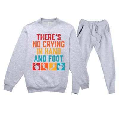 Hand And Foot Card Game Funny Hand And Foot Game Premium Crewneck Sweatsuit Set