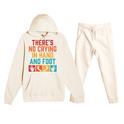 Hand And Foot Card Game Funny Hand And Foot Game Premium Hooded Sweatsuit Set