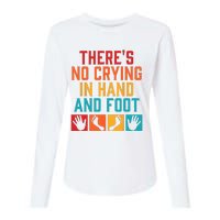 Hand And Foot Card Game Funny Hand And Foot Game Womens Cotton Relaxed Long Sleeve T-Shirt