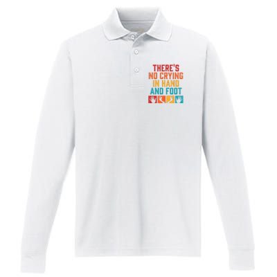 Hand And Foot Card Game Funny Hand And Foot Game Performance Long Sleeve Polo