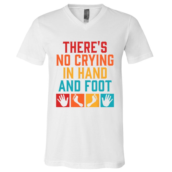 Hand And Foot Card Game Funny Hand And Foot Game V-Neck T-Shirt