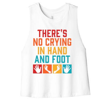 Hand And Foot Card Game Funny Hand And Foot Game Women's Racerback Cropped Tank