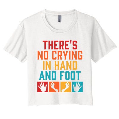 Hand And Foot Card Game Funny Hand And Foot Game Women's Crop Top Tee