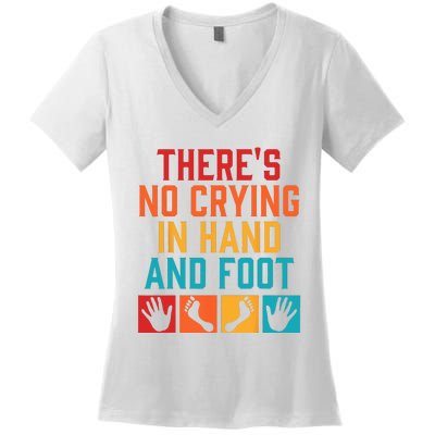 Hand And Foot Card Game Funny Hand And Foot Game Women's V-Neck T-Shirt