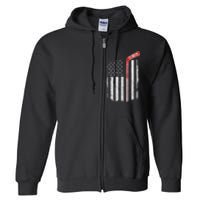 Hockey American Flag  Hockey Flag  Full Zip Hoodie