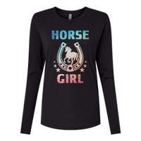 Horse Art For Women Horseback Riding Equestrian Womens Cotton Relaxed Long Sleeve T-Shirt