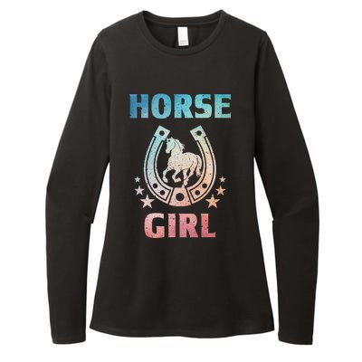 Horse Art For Women Horseback Riding Equestrian Womens CVC Long Sleeve Shirt