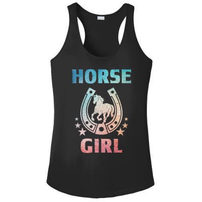 Horse Art For Women Horseback Riding Equestrian Ladies PosiCharge Competitor Racerback Tank