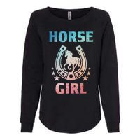 Horse Art For Women Horseback Riding Equestrian Womens California Wash Sweatshirt