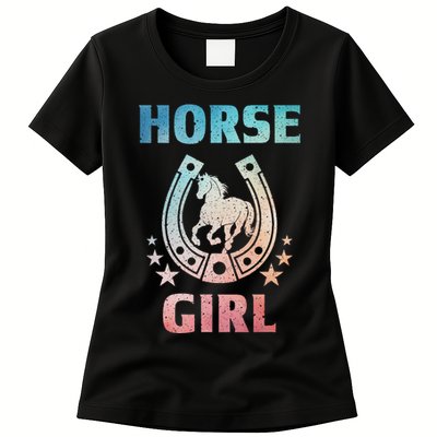 Horse Art For Women Horseback Riding Equestrian Women's T-Shirt