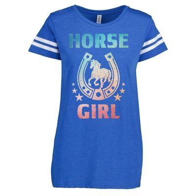 Horse Art For Women Horseback Riding Equestrian Enza Ladies Jersey Football T-Shirt