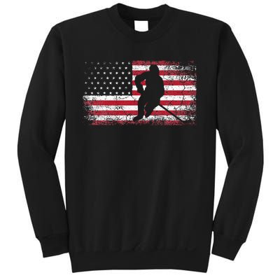 Hockey American Flag 4th Of July Patriotic USA Dad Son Sweatshirt