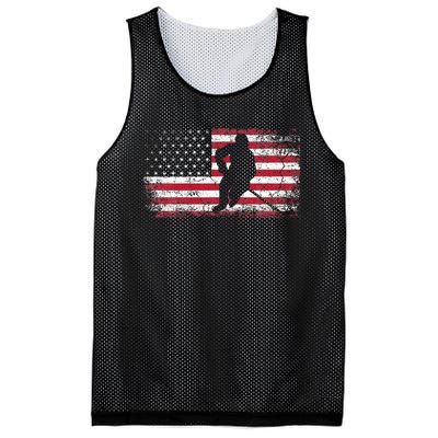 Hockey American Flag 4th Of July Patriotic USA Dad Son Mesh Reversible Basketball Jersey Tank