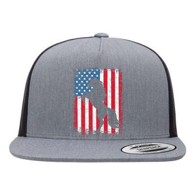 Horse American Flag Usa Flat Bill Trucker Hat