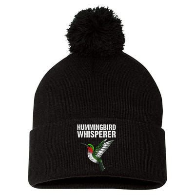 Hummingbird Art For Women Bird Watcher Pom Pom 12in Knit Beanie