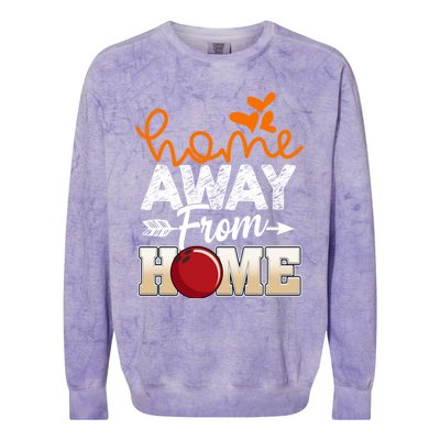 Home Away From Home Funny Bowling Colorblast Crewneck Sweatshirt