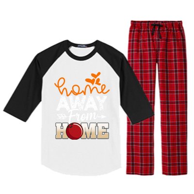 Home Away From Home Funny Bowling Raglan Sleeve Pajama Set