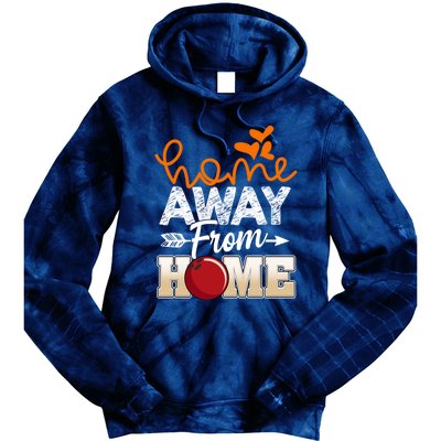 Home Away From Home Funny Bowling Tie Dye Hoodie