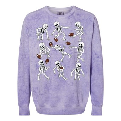 Halloween American Football Skeletons Funny Colorblast Crewneck Sweatshirt