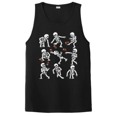 Halloween American Football Skeletons Funny PosiCharge Competitor Tank