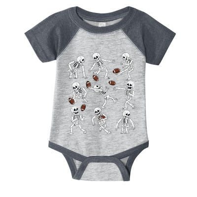 Halloween American Football Skeletons Funny Infant Baby Jersey Bodysuit