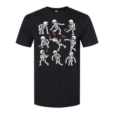 Halloween American Football Skeletons Funny Softstyle CVC T-Shirt